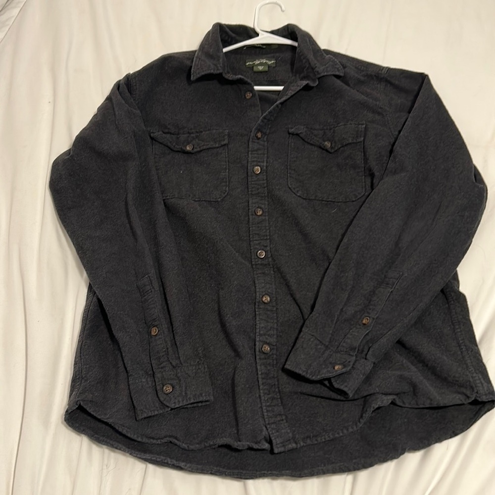 Men’s dark grey button down